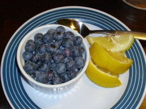 caesar salad and blueberries lemon 3 11 13 004